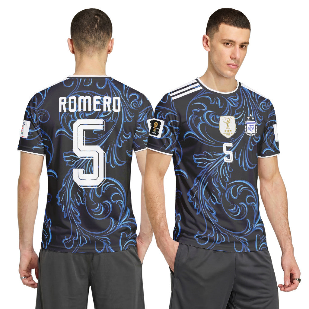 Romero 5 2026 World Cup Argentina Away AOP T-Shirt