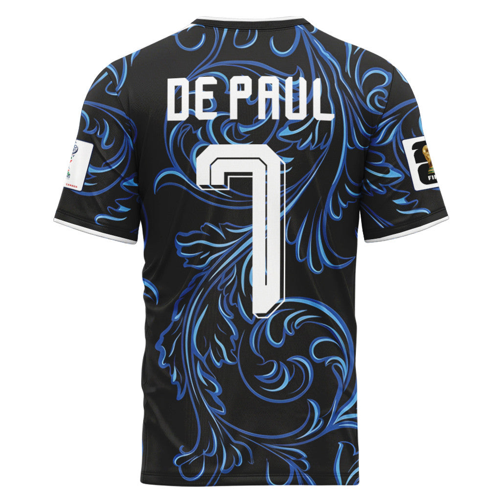 De Paul 7 2026 World Cup Argentina Away AOP T-Shirt