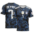 De Paul 7 2026 World Cup Argentina Away AOP T-Shirt