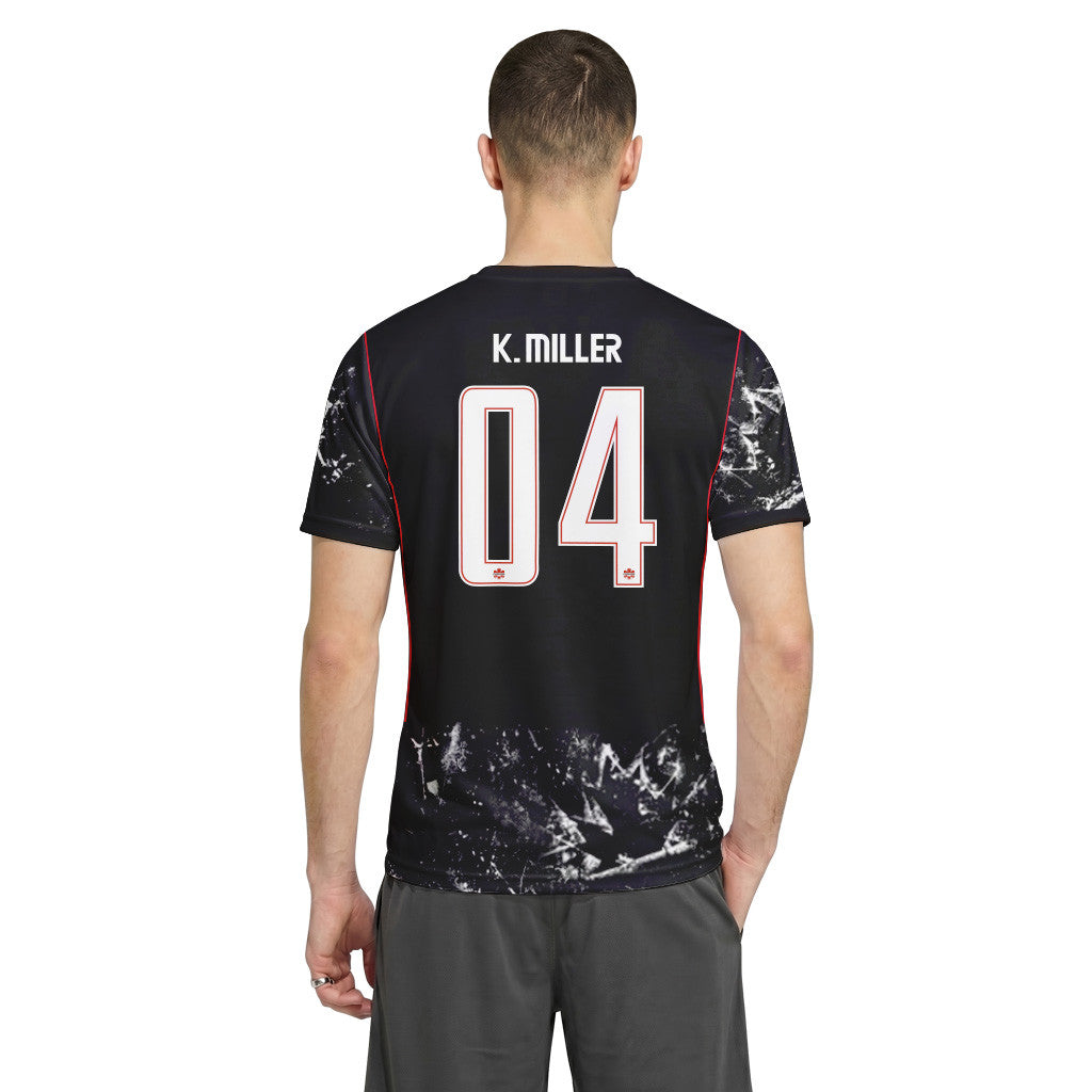 K. Miller 4 2026 World Cup Canada Away AOP T-Shirt