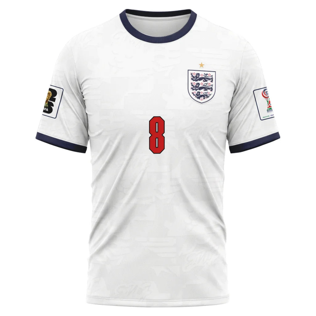 Bellingham 8 Home AOP T-Shirt 2026 World Cup England