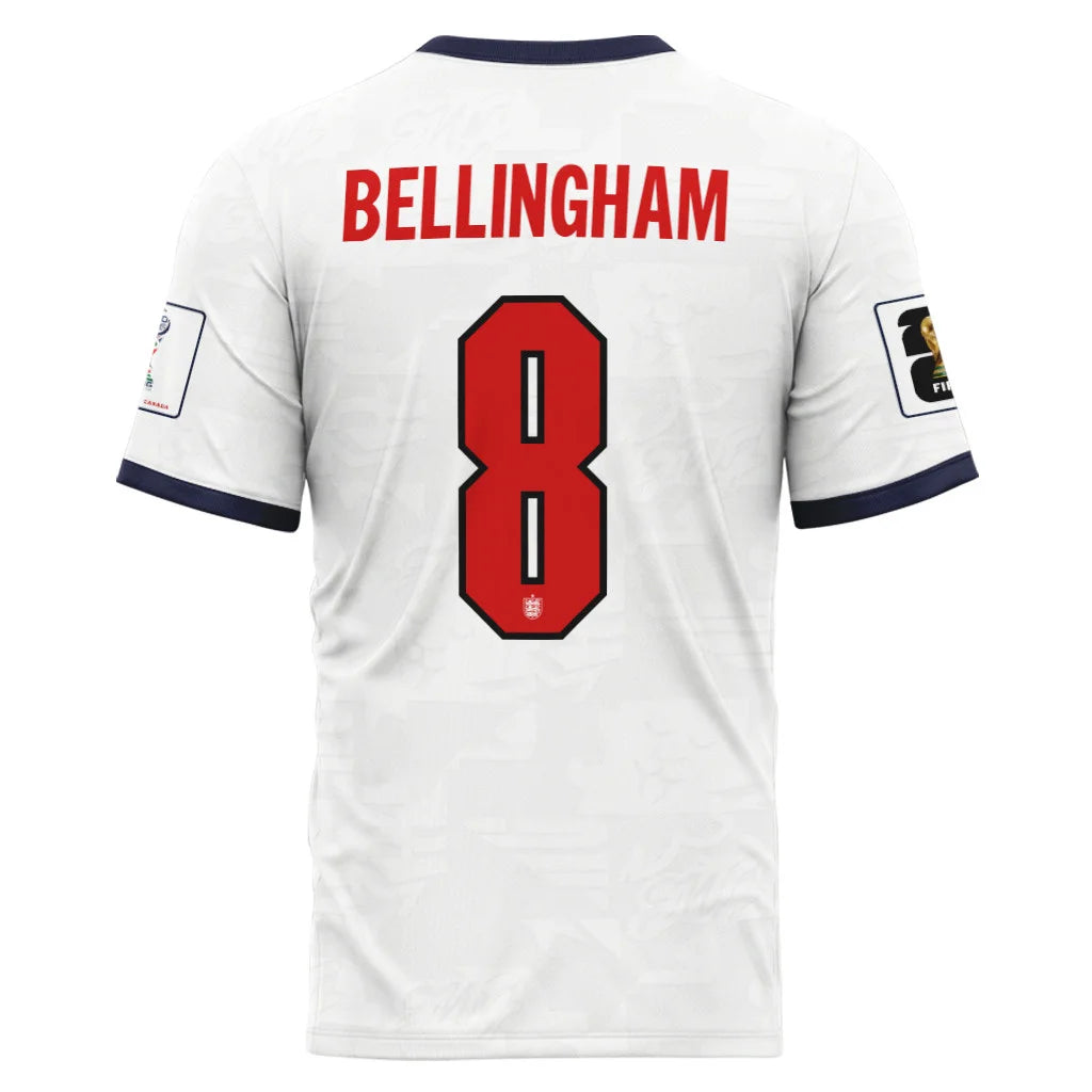 Bellingham 8 Home AOP T-Shirt 2026 World Cup England