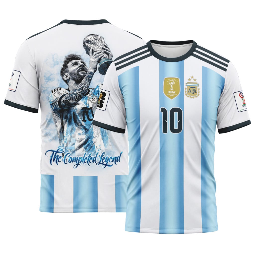 Lionel Messi 10 Argentina World Cup Tribute AOP T-Shirt