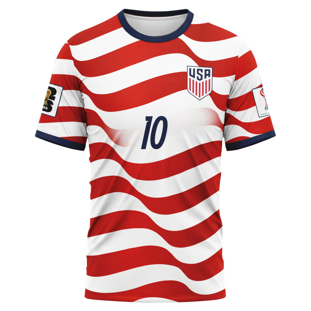USA Pulisic AOP T-Shirt USA World Cup Fan