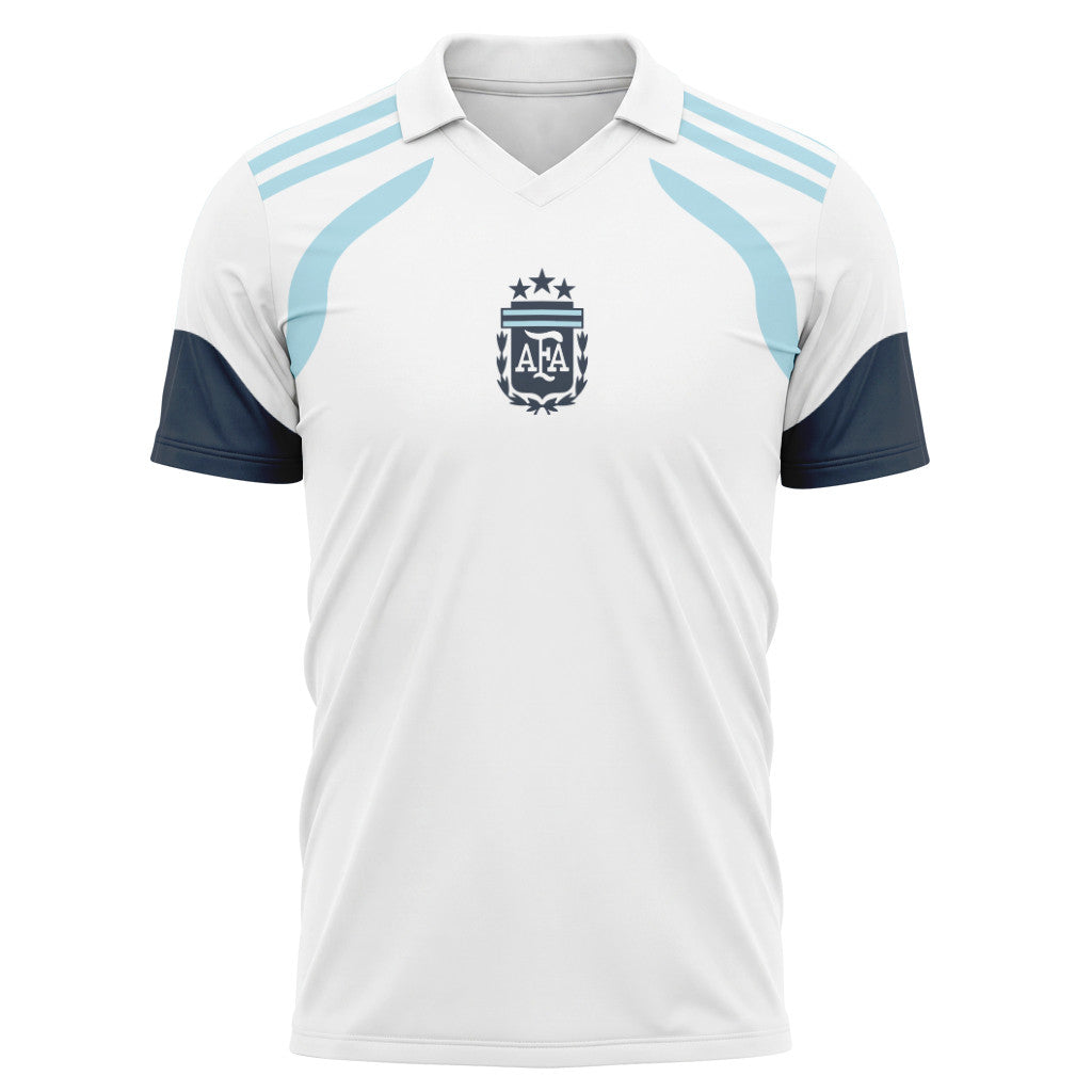 Messi GOAT Edition 3D V-Neck Polo Shirt Argentina World Cup 2026
