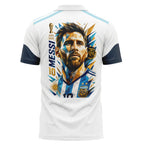 Messi GOAT Edition 3D V-Neck Polo Shirt Argentina World Cup 2026