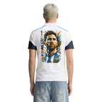 Messi GOAT Edition 3D V-Neck Polo Shirt Argentina World Cup 2026