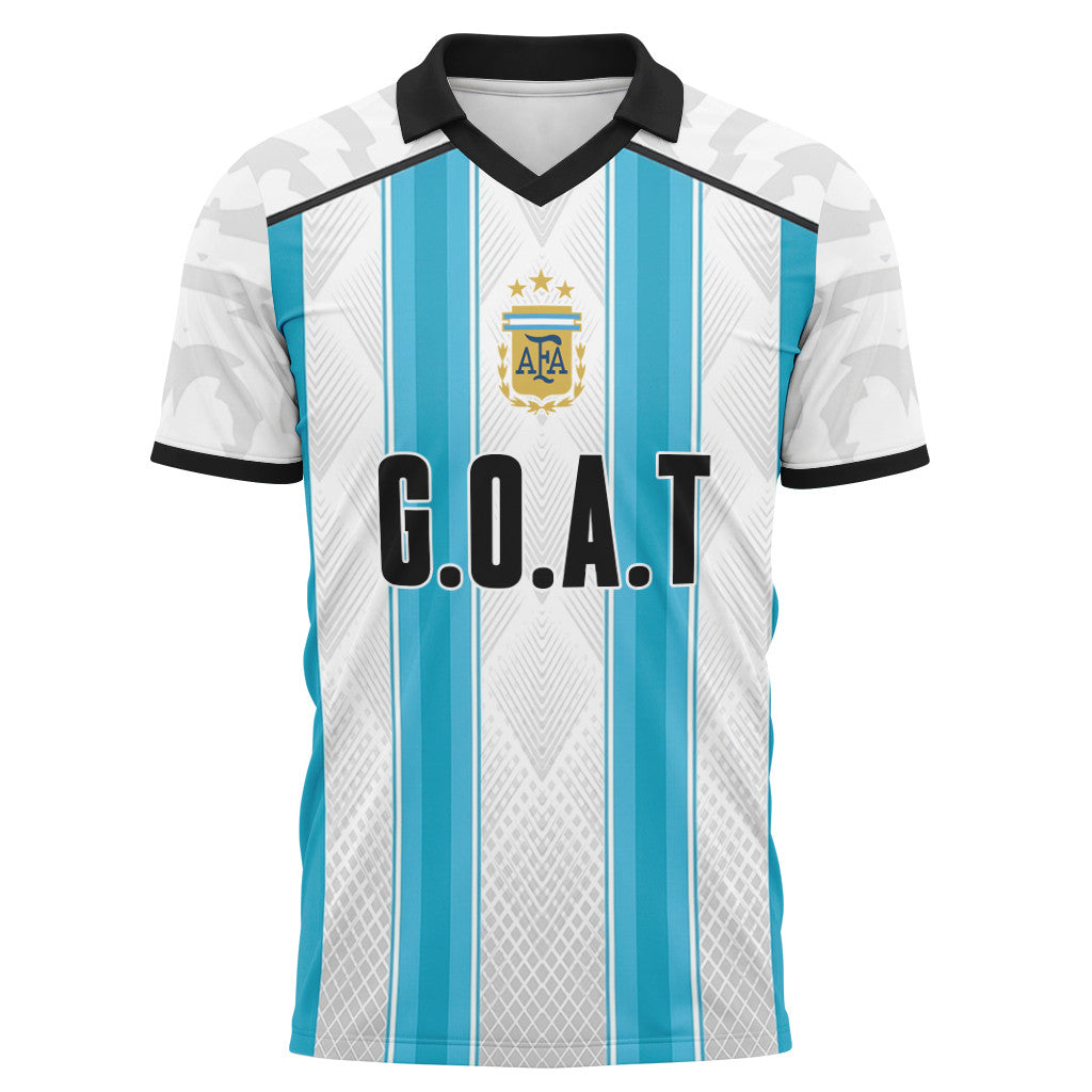 Messi 10 GOAT Edition 3D V-Neck Polo Shirt Argentina World Cup 2026