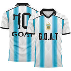 Messi 10 GOAT Edition 3D V-Neck Polo Shirt Argentina World Cup 2026
