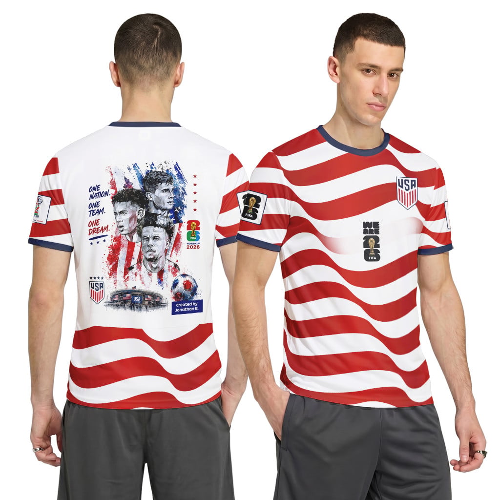 USA Soccer Legends World Cup Fan 2026 AOP T-Shirt