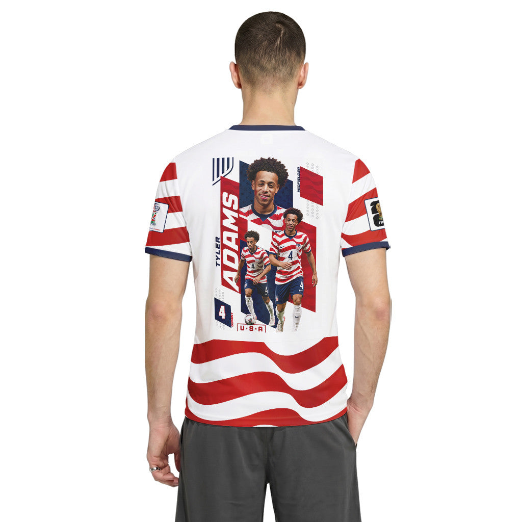 Tyler Adams 4 AOP T-Shirt 2026 USA World Cup