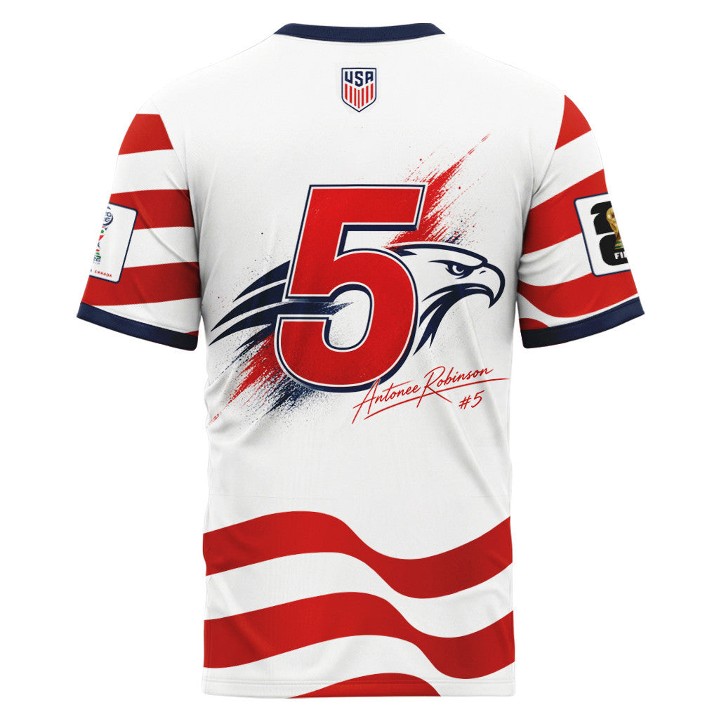 Antonee Robinson 5 USA 2026 World Cup Signature AOP T-Shirt