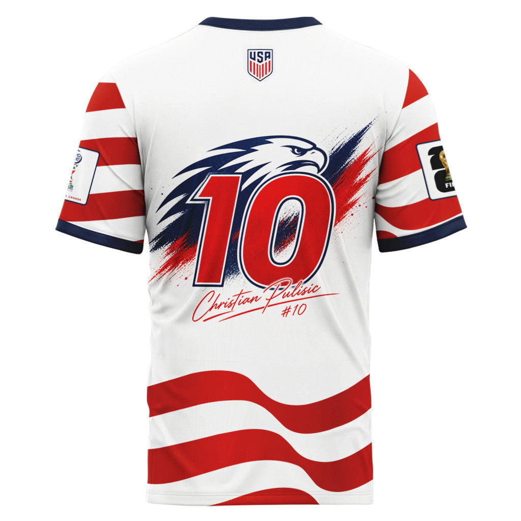 Christian Pulisic 10 USA 2026 World Cup Signature AOP T-Shirt