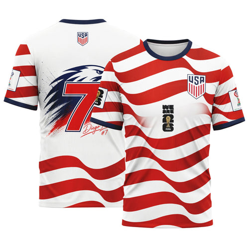 Diego Luna 7 USA 2026 World Cup Signature AOP T-Shirt