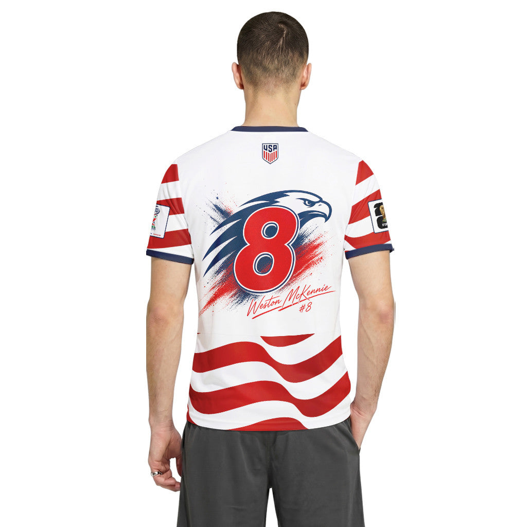 Weston McKennie 8 USA 2026 World Cup Signature AOP T-Shirt