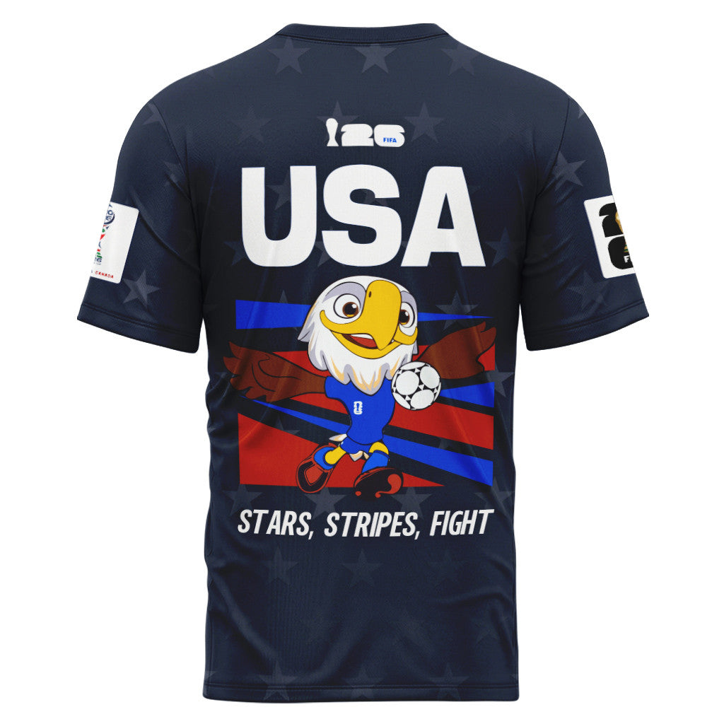 USA AOP T-Shirt Eagle Stars Away World Cup 2026