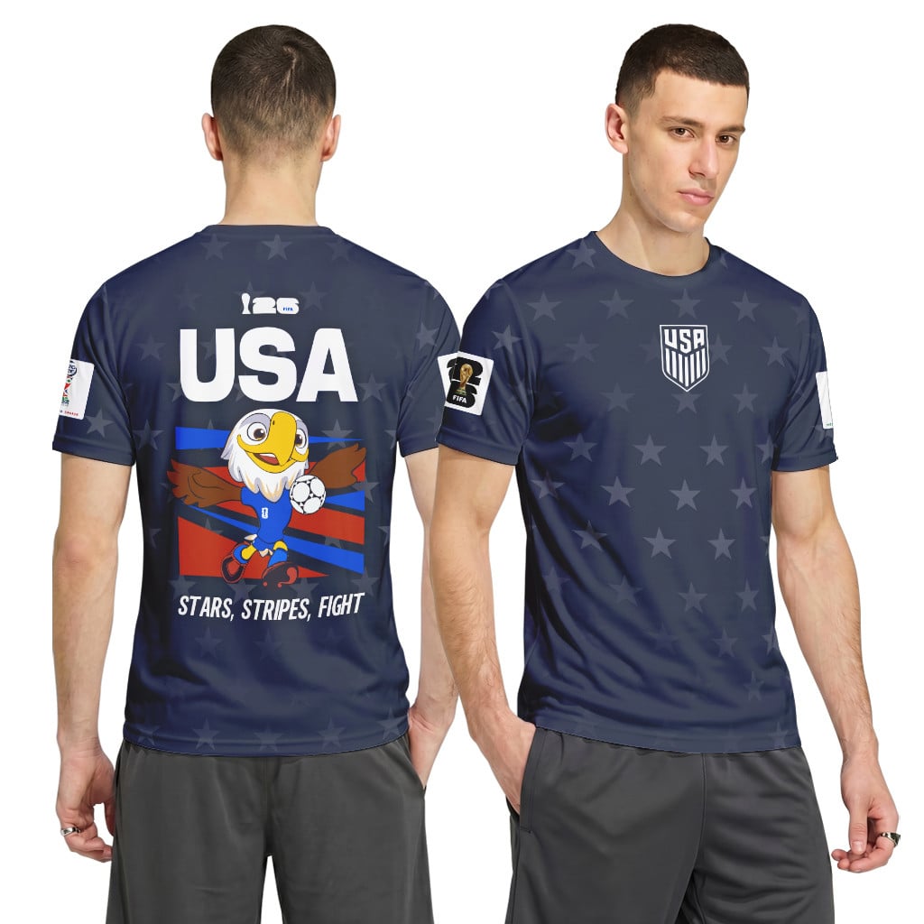 USA AOP T-Shirt Eagle Stars Away World Cup 2026