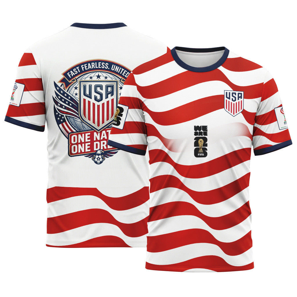 USA AOP T-Shirt World Cup 2026 One Nation One Team Eagle Graphic