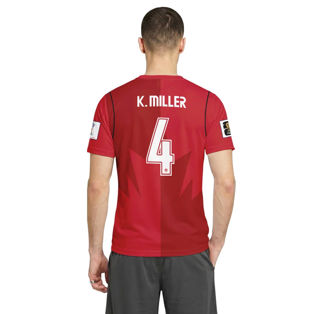 Canada K. Miller 4 AOP T-Shirt World Cup 2026 Home