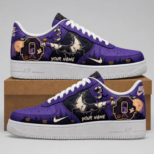 Ohio State Buckeyes 2026 NCAA Haunted Moon Halloween Custom Air Force 1 Shoes Sneakers