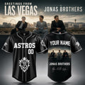 Houston Astros x Jonas Brothers Greetings From Las Vegas Tour 2026 Black Baseball Jersey , Music Fans Jersey Shirt