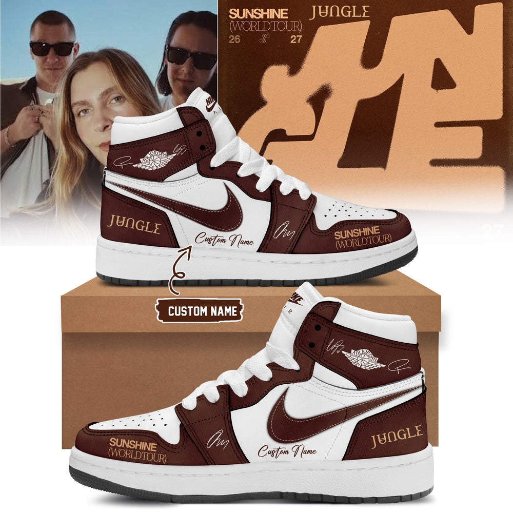 Jungle Sunshine World Tour 2026 27 Limited Edition Signature Red Air Jordan 1 Hightop Shoes , Music Air Jordan 1 Shoes