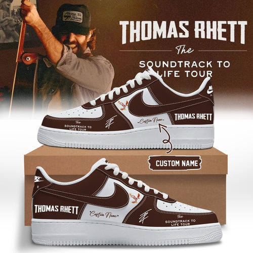 Thomas Rhett The Soundtrack to Life Tour 2026 Signature Red Air Force 1 Shoes Sneaker , Music Air Force 1 Shoes