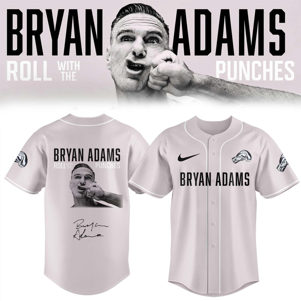 Bryan Adams Roll With The Punches Tour 2026 27 Limited Edition Signature Baseball Jersey