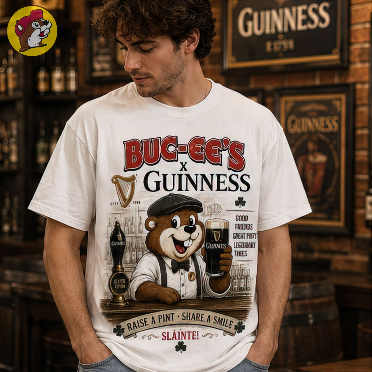 Buc-ee’s x Guinness St. Patrick’s Day Vintage T-Shirt
