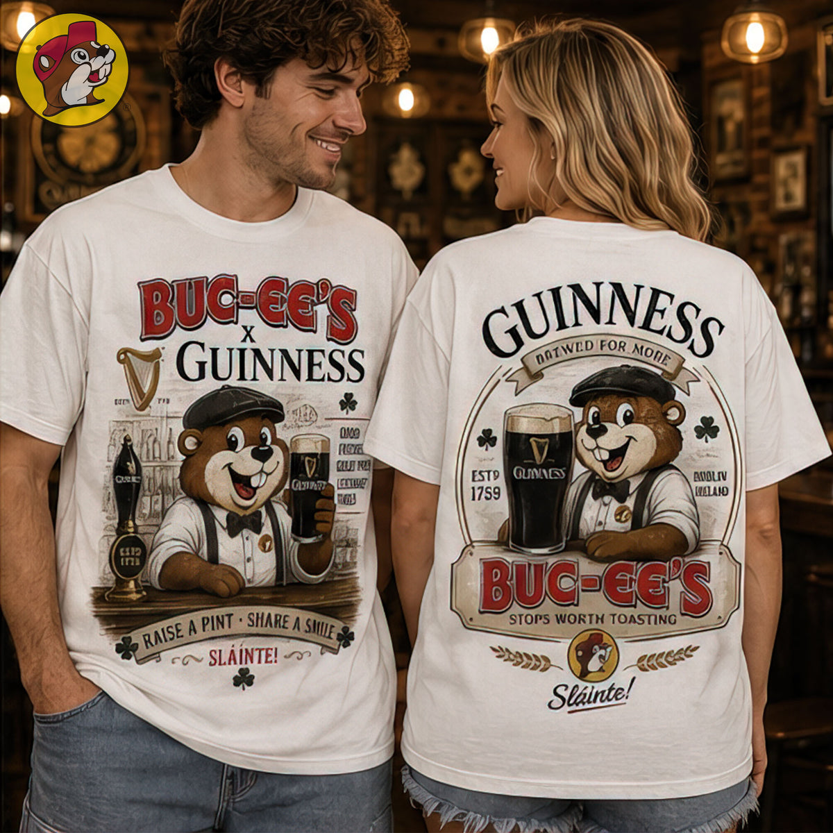 Buc-ee’s x Guinness St. Patrick’s Day Vintage T-Shirt
