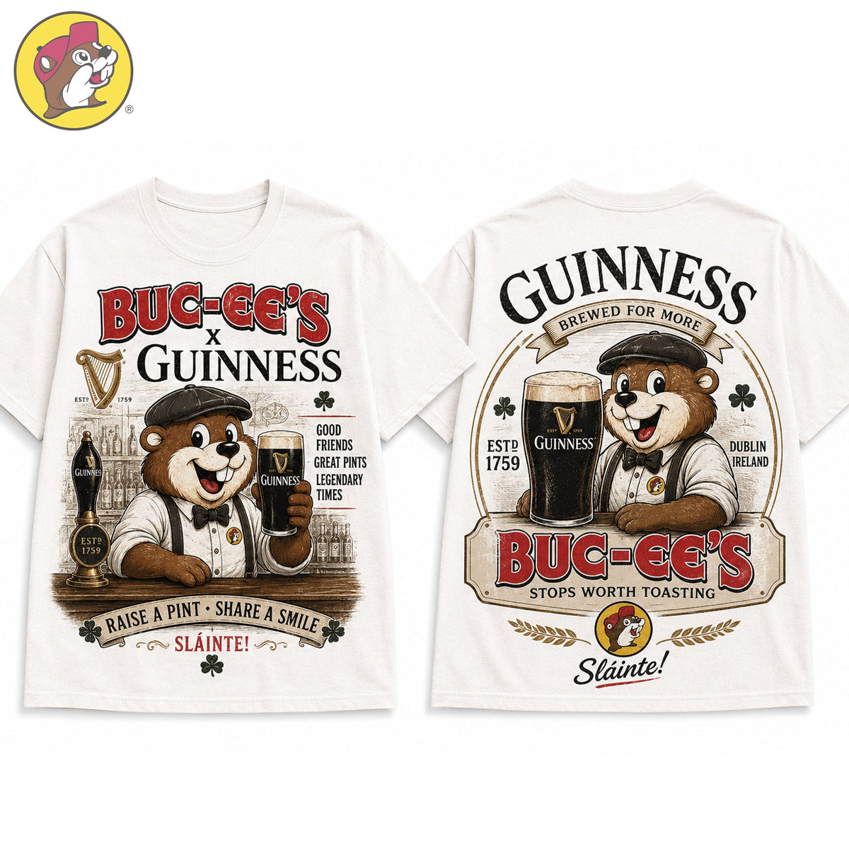Buc-ee’s x Guinness St. Patrick’s Day Vintage T-Shirt