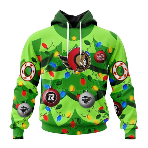 NHL Ottawa Senators Specialized Christmass Tree Color And City’s Sport Teams Hoodie, T Shirt