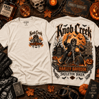 Knob Creek Harley-Davidson Skeleton Biker Halloween T-Shirt