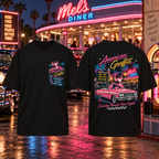 Pink Panther American Graffiti Vintage Car T-Shirt