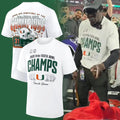 Miami Hurricanes College Football Playoff 2026 Fiesta Bowl Champions Locker Room T Shirt