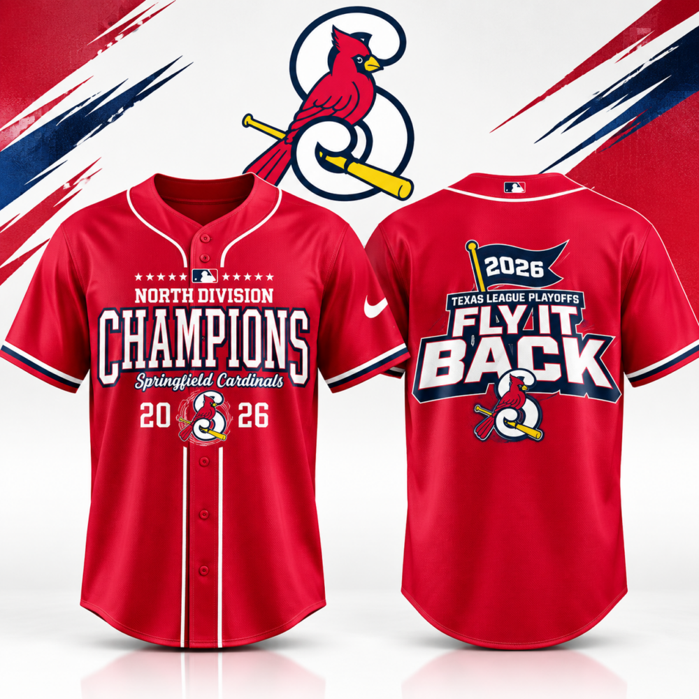 Springfield Cardinals North Division Champions Texas League Playoffs Fly It Back 2026 Baseball Jersey