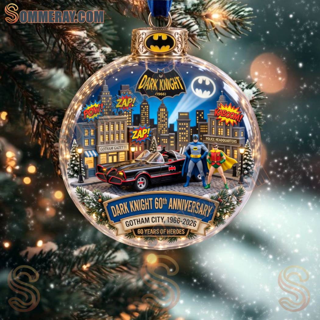 1966 Dark Knight 60th Anniversary Gotham City Christmas Ball Ornament