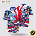 NHL New York Rangers Hawaiian Shirt With Tropical Pineapple Summer Hawaiian Shirt