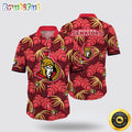 NHL Ottawa Senators Hawaiian Shirt Tropical Motifs Summer Hawaiian Shirt