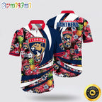 NHL Florida Panthers Hawaiian Shirt With Tropical Pineapple Summer Hawaiian Shirt