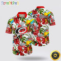 NHL Carolina Hurricanes Hawaiian Shirt Tropical Parrot Pattern Summer Hawaiian Shirt