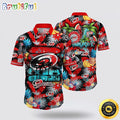 NHL Carolina Hurricanes Hawaiian Shirt With Tropical Fruits Summer Hawaiian Shirt
