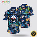 NHL Winnipeg Jets Hawaiian Shirt With Tropical Fruits Summer Hawaiian Shirt