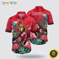 NHL Ottawa Senators Hawaiian Shirt Tropical Parrot And Flamingo Motifs Summer Hawaiian Shirt