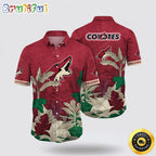 NHL Arizona Coyotes Hawaiian Shirt Tropical Forest Motifs Summer Hawaiian Shirt