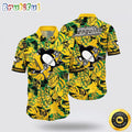 NHL Pittsburgh Penguins Hawaiian Shirt Tropical Leaf Pattern Summer Hawaiian Shirt