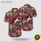NHL Arizona Coyotes Hawaiian Shirt Tropical Leaf Pattern Summer Hawaiian Shirt