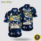 NHL Winnipeg Jets Hawaiian Shirt Tropical Forest Motif Car Traveling Summer Hawaiian Shirt