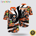 NHL Philadelphia Flyers Hawaiian Shirt With Tropical Pineapple Summer Hawaiian Shirt
