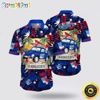 NHL New York Rangers Hawaiian Shirt Tropical Forest Motif Car Traveling Summer Hawaiian Shirt